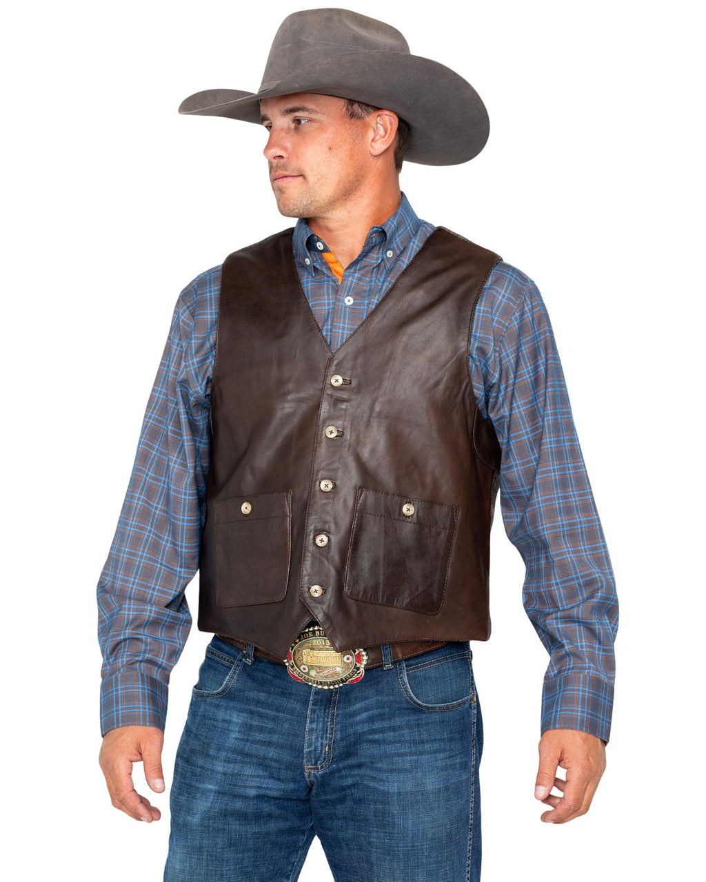 Outback Trading Co Men's Co. Wynard Button Pocket Vest Brown Large  US