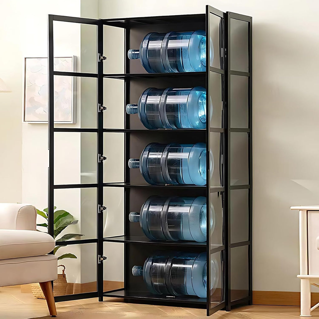 5-Tier Curio Display Cabinet with Acrylic Glass Door X6881