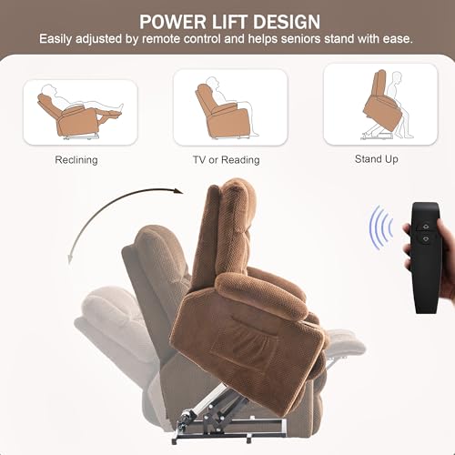 Power Lift Recliner Chair for Elderly with Massage and Heating D8685