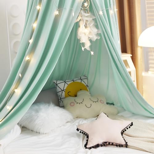 Kertnic Decor Canopy for Kids Bed, Princess Castle, Mosquito Net, Nordic Pink I88001