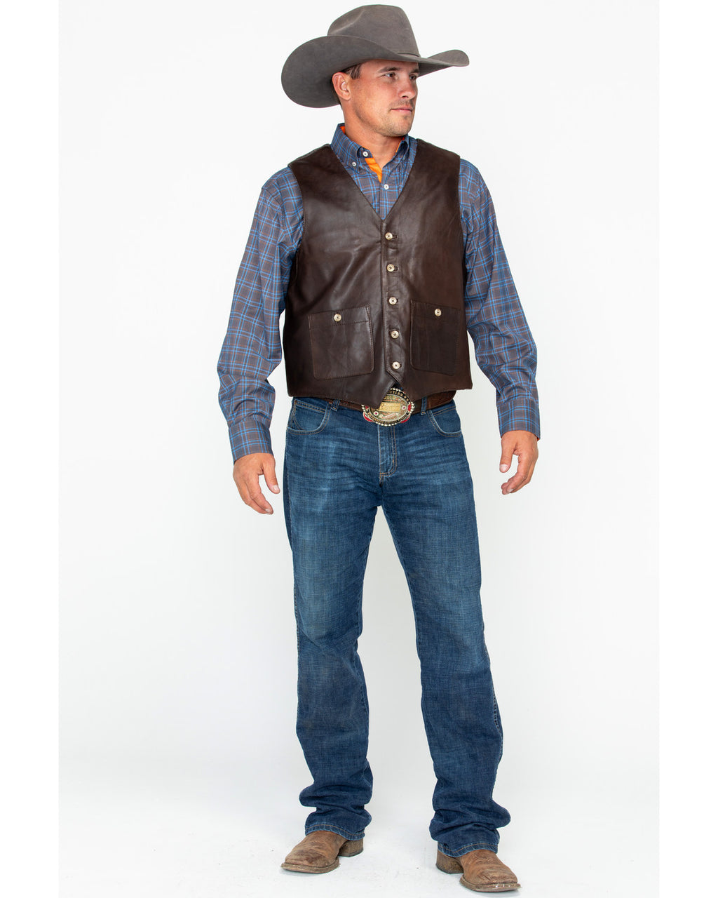 Outback Trading Co Men's Wynard Button Pocket Vest Brown Large H2643