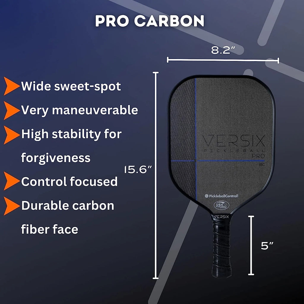 VERSIX Pro XL 6C Carbon Control Textured Pickleball Paddle K479446