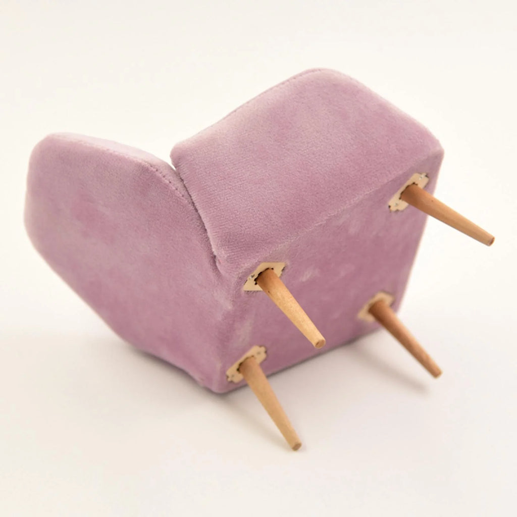 1:6 Dollhouse Miniature Modern Single Sofa Furniture for Dolls - Pink R905574