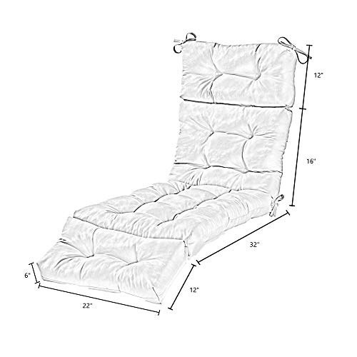 Greendale Home Fashions 72 x 22-inch Outdoor Chaise Lounge Cushion, Cinnamon Stripe O9479