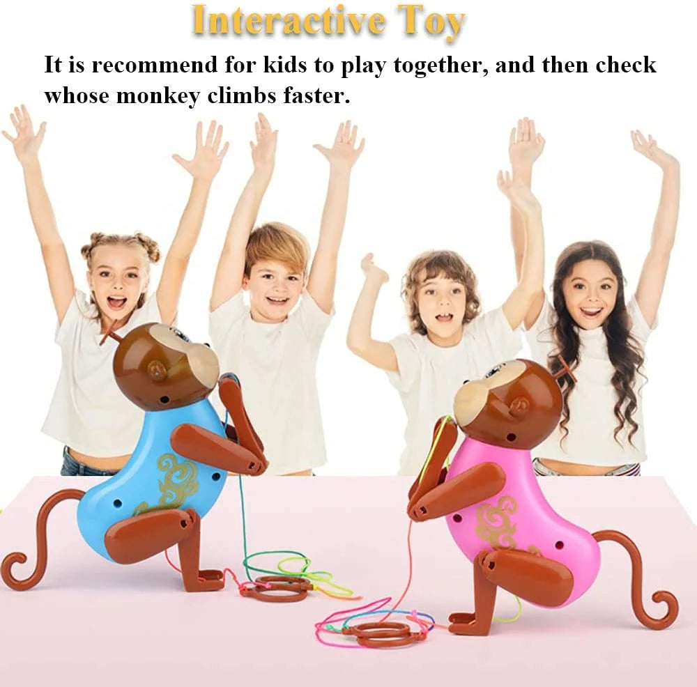 Rope-Climbing Monkey Toy with Sound Effect for Kids (Pink) Y56592