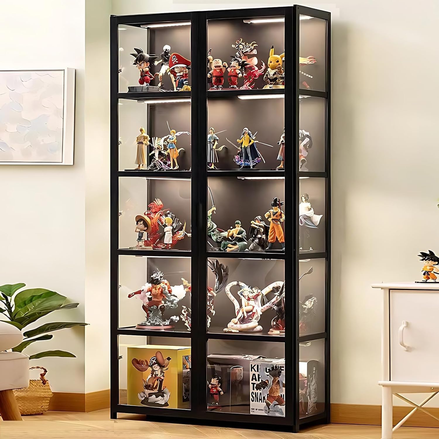 5-Tier Curio Display Cabinet with Acrylic Glass Door X6881