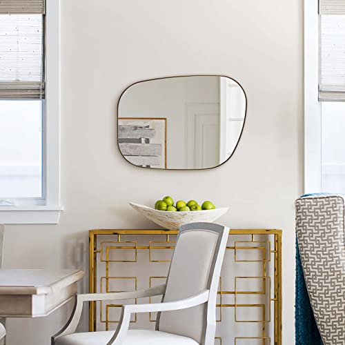 ANDY STAR Irregular Wall Mirror 24x36" Brushed Gold Z11592