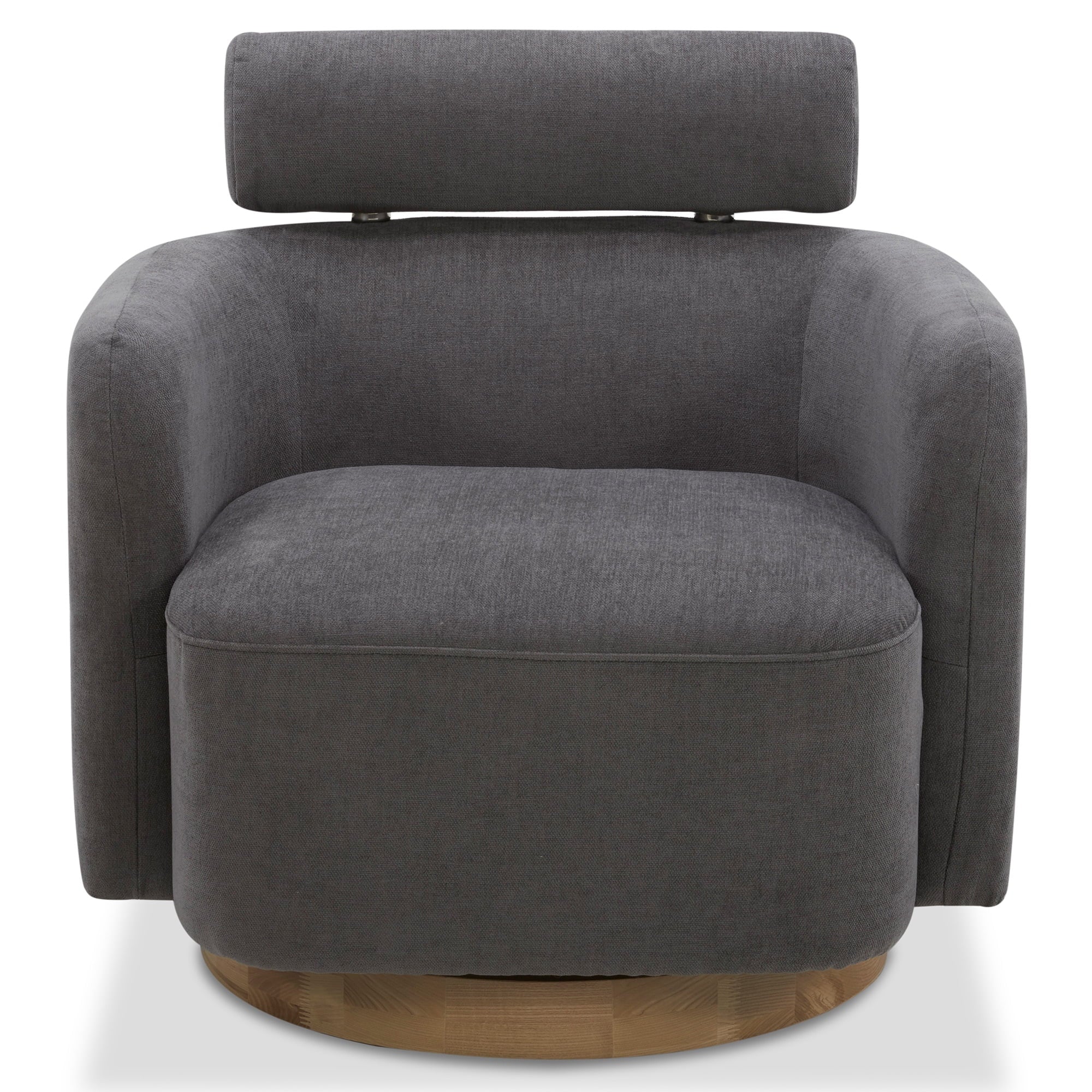 CHITA Modern Swivel Accent Barrel Chair with Adjustable Backrest, Dark Gray W197