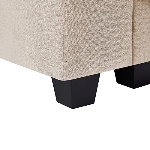 Modern L-Shape Feather Filled Sectional Sofa with Reversible Chaise Q57718