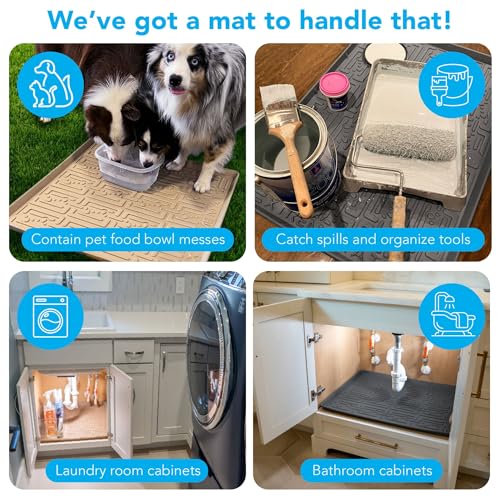 Xtreme Mats Waterproof Under Sink Mat Gray 40" x 22 1/4 O27659