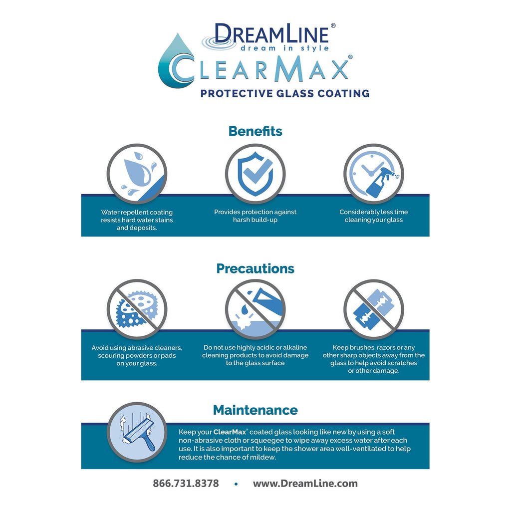 DreamLine Essence Frameless Bypass Shower Door 56-60 in. W x 76 in. H, Satin Q771