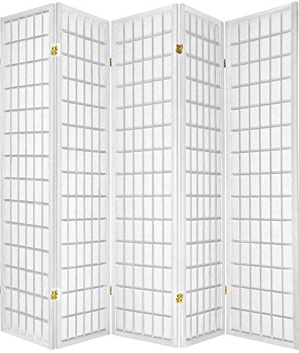 Legacy Decor 6 Panels Room Divider Privacy Screen Shoji Style 71" Tall Cherry Finish Q614
