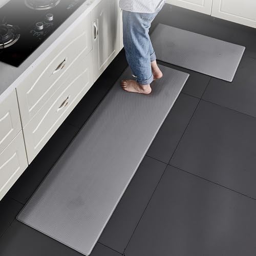 Kitchen Mats Anti Fatigue Non Skid Rug 17.3x29 Grey P87303