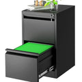 INTERGREAT 4 Drawers File Cabinet with Lock, 18" D Vertical Filing Cabinet for Home Office, Metal Black File Cabinet for Hanging Letter/F4/A4/Legal Folders, Easy Assemble
