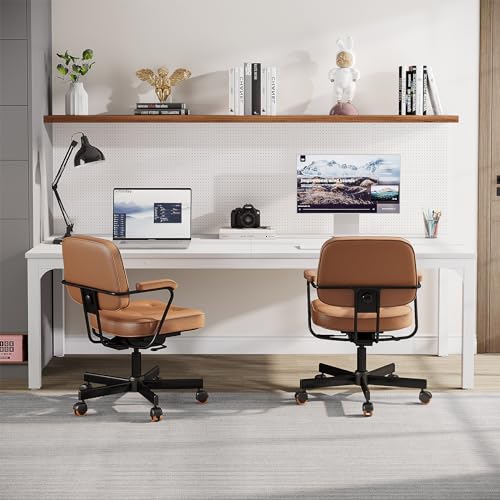 Tribesigns 78.7" Double Workstation Desk for Home Office, Light Walnut Z7790