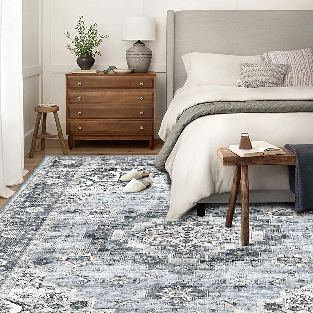 5x7 Machine Washable Non-Slip Area Rug S5756