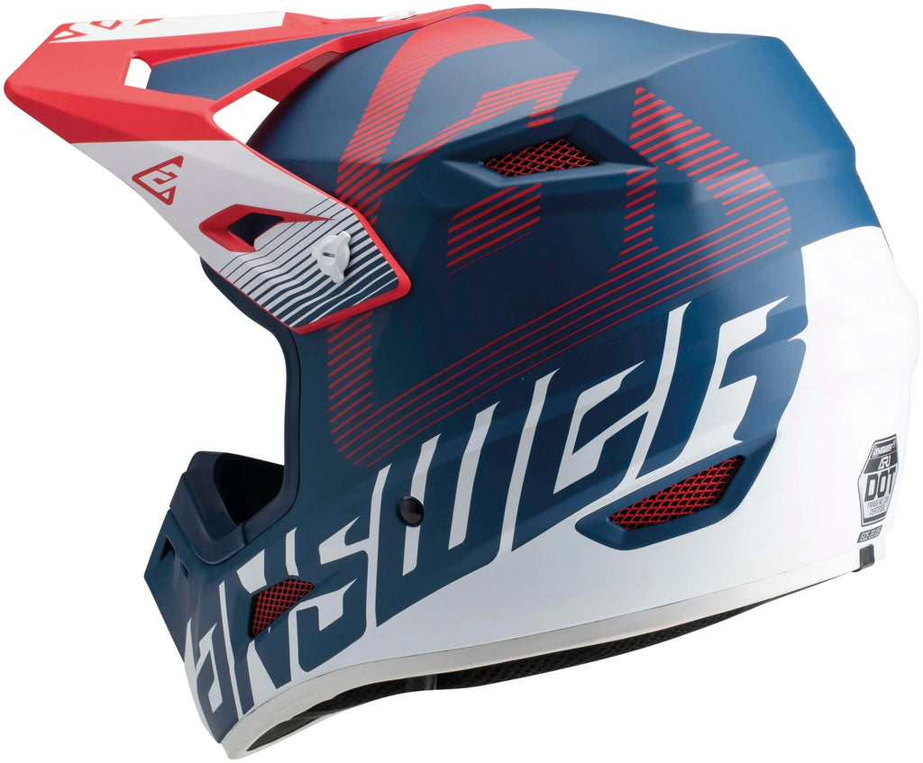 Answer AR1 V2 Bold MX Offroad Helmet Red/White/Blue XL W130