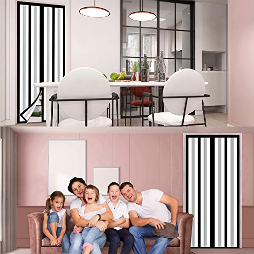 Magnetic Insulated Door Curtain, Self-Closing, Fits 36" x 82", Black H788689