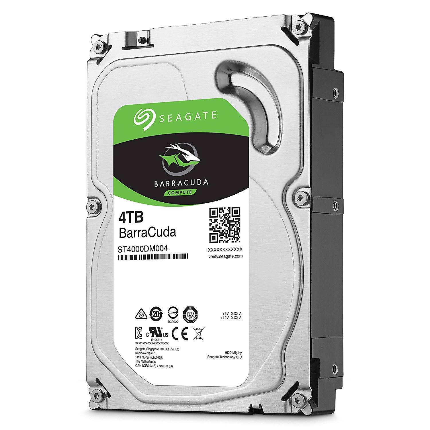 Seagate Barracuda 4 TB Internal HDD - 3.5x22 - ST4000DM004 - SATA 6Gb/s - 5,400 rpm