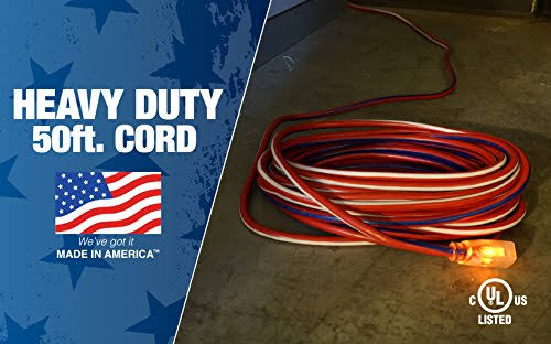 Southwire 50-Foot 12/3 Contractor Grade Extension Cord with Lighted End O270492