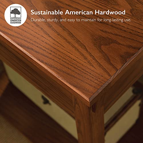 Leick Home 8233 Mission Console Table, Solid Wood, Medium Oak Finish X7801