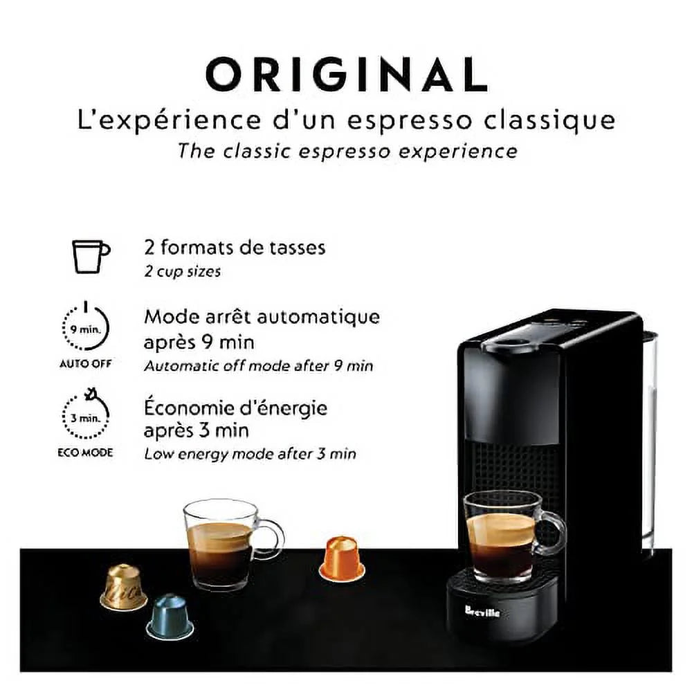 Nespresso Essenza Mini Espresso Machine by Breville, Piano Black A797