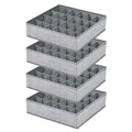 Sock Organizer 4 Pack, Large Sock Drawer Organizer Divider, Underwear Storage 24 Cell Closet Organizers and Storage for Wardrobes, Drawers. (Beige)