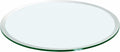 Glass Table Tops Round Tempered Glass Table Top Clear Glass Thick Flat Polished Edge glass table tops (Thick Beveled 12mm(1/2''), 24inch)