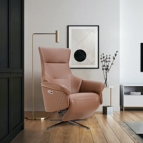 Power Recliner Chair with 2 Motors, Powered Headrest and Footrest, Grey T161