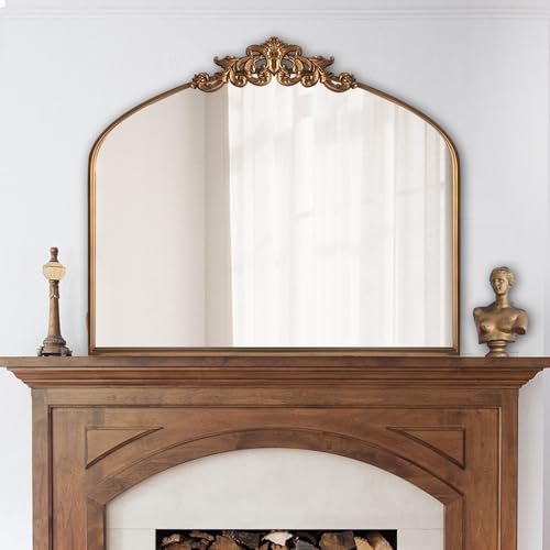 Ornate Gold Arched Mirror 19"X27" F936241