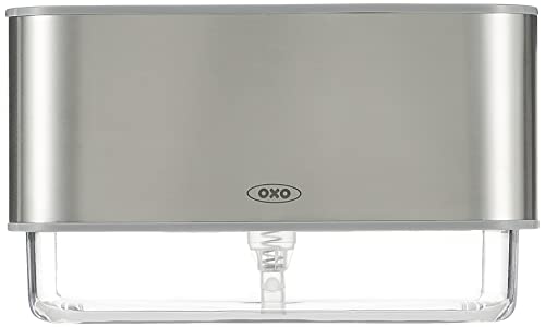 OXO Good Grips Stainless Steel Soap Dispensing Sponge Holder I300741