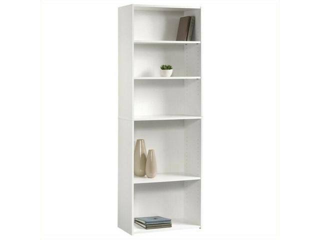Sauder Beginnings Engineered Wood 5-Shelf Bookcase in Soft White