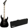 Jackson JS Series Dinky Arch Top JS32 DKAM 6-String Electric Guitar (Gloss Black) Bundle with Jackson Economy Hardshell Case (2 Items)
