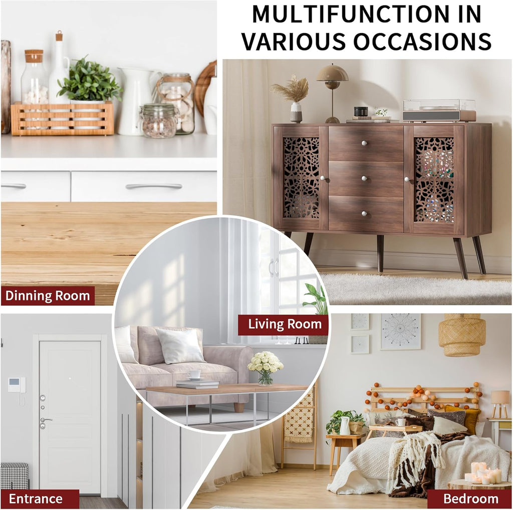 Hollow-Carved Accent Cabinet with 3 Drawers and 2 Doors Z326686