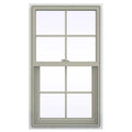 JELD-WEN V-2500 25.5-in x 40.5-in x 2.906-in Jamb Between The Glass Vinyl New Construction Desert Sand Single Hung Window in Bro