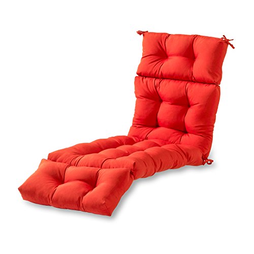 Greendale Home Fashions 72 x 22-inch Outdoor Chaise Lounge Cushion, Set of 1, Cinnamon Stripe