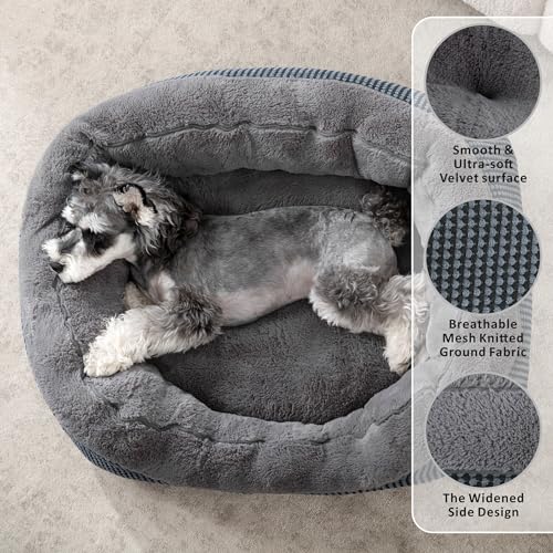 INVENHO Small Dog Bed Washable Orthopedic Pet Bed with Anti-Slip Bottom A5449