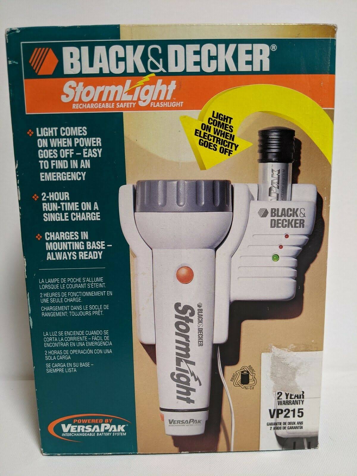 Black u0026 Decker Stormlight Versapak VP215 3.6V Home Emergency Light Flashlight