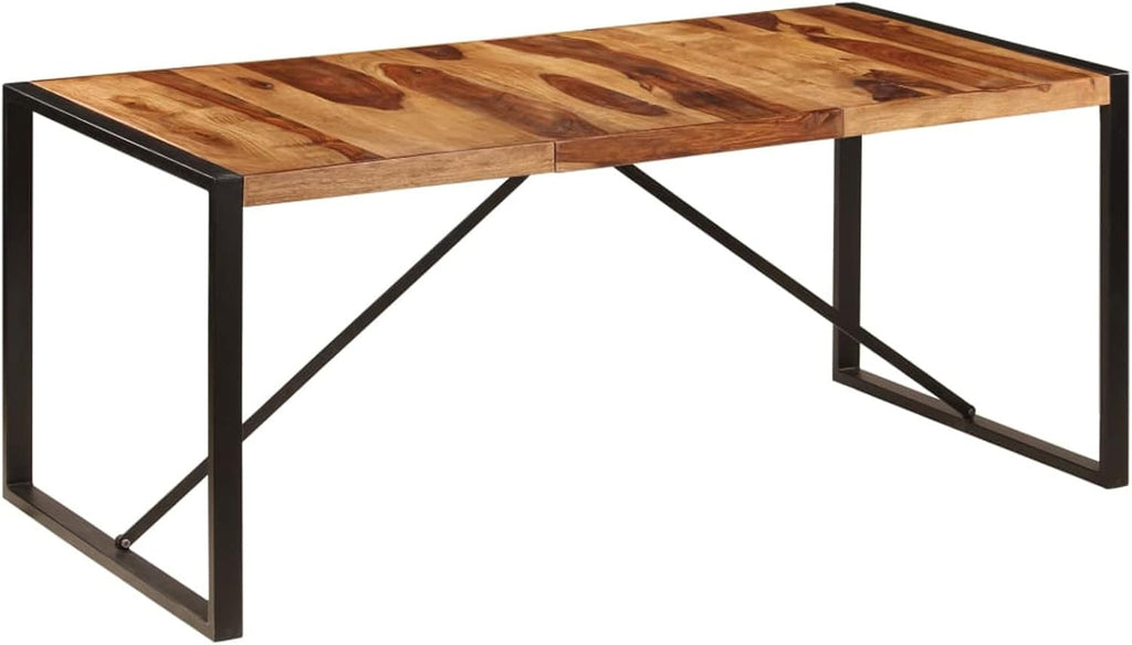 Solid Sheesham Wood Round Dining Table 70.9"x35.4"x29.5" H14158
