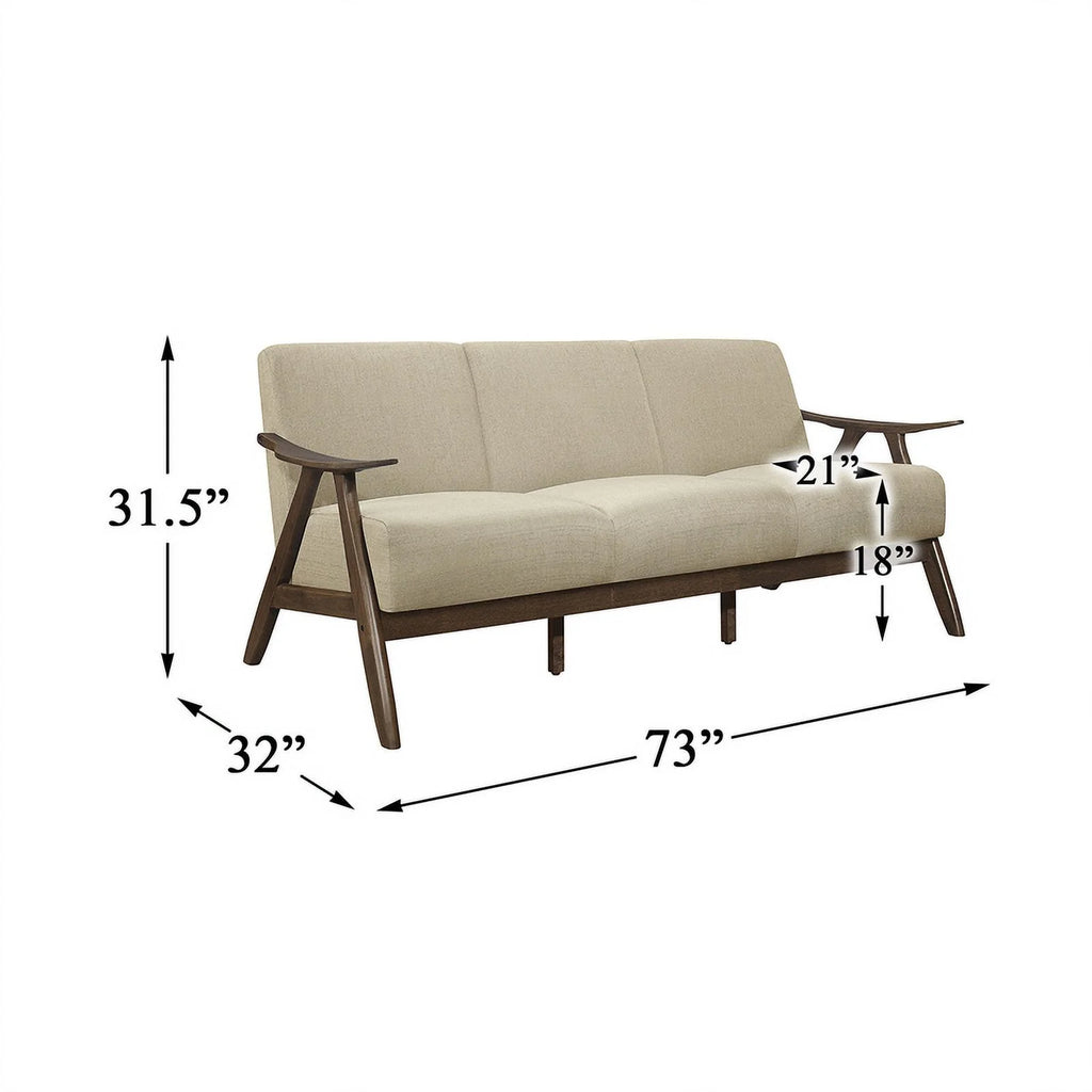 Lexicon Damala Textured Fabric 2-Piece Sofa Set, Light Brown U741207