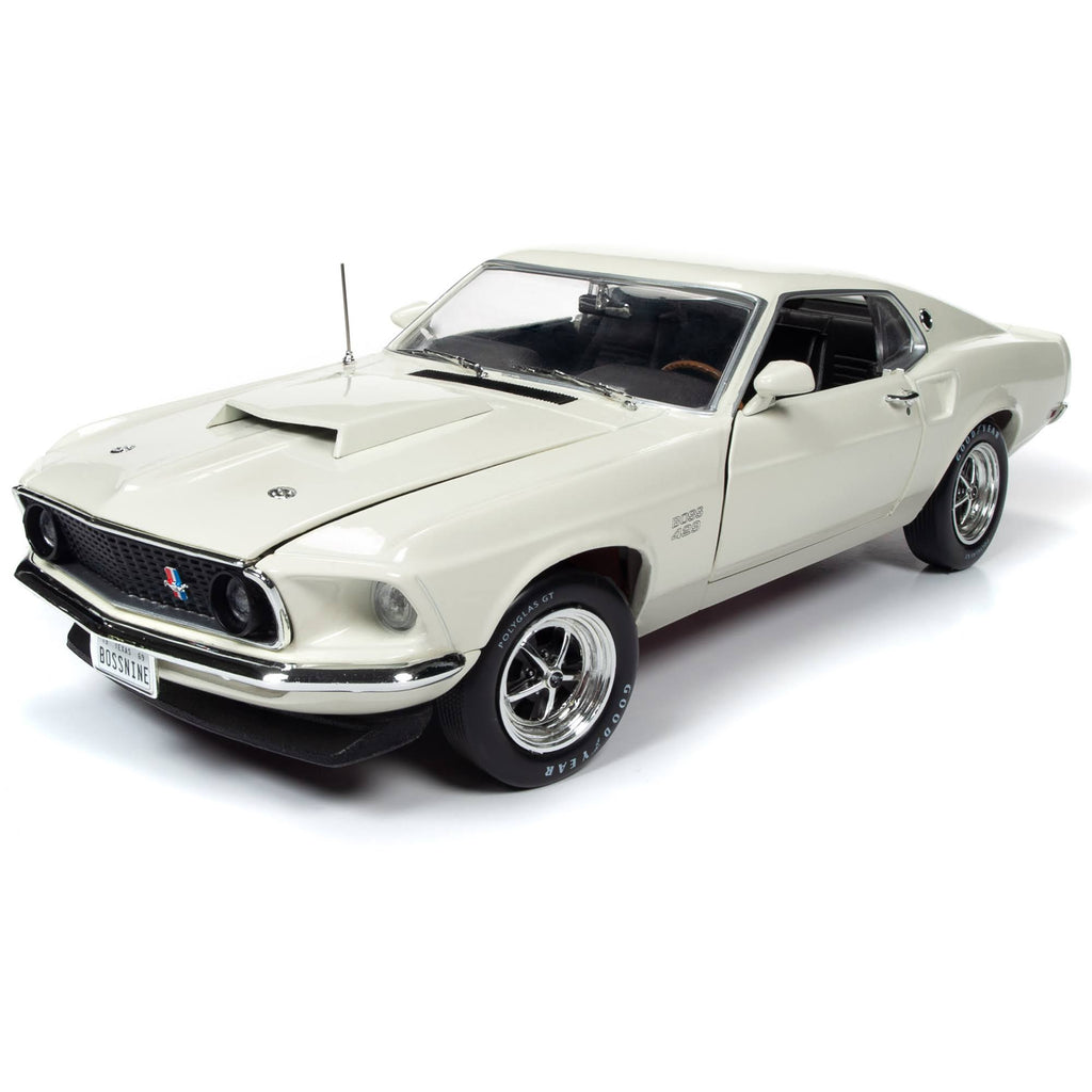 1969 Ford Mustang Fastback Boss 429 Wimbledon White 1/18 Diecast Y941934