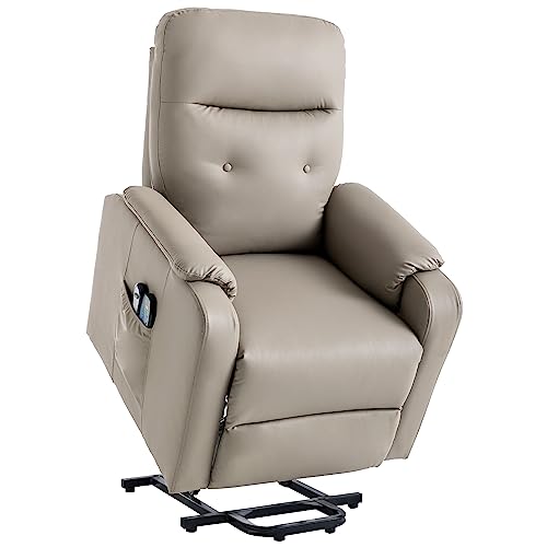 Electric Power Lift Recliner Chair with Massage for Elderly, Grey S3347