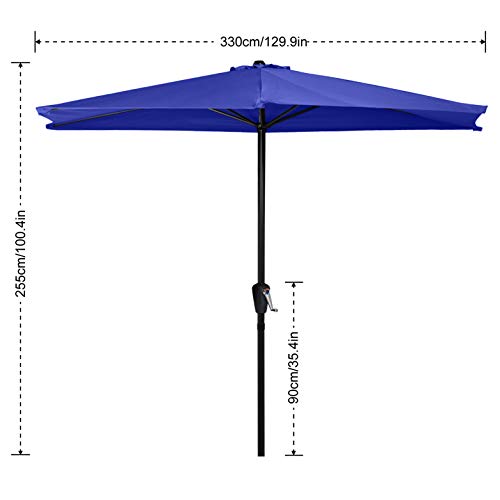 ABCCANOPY Patio Umbrella Half Umbrella for Outdoor N5550