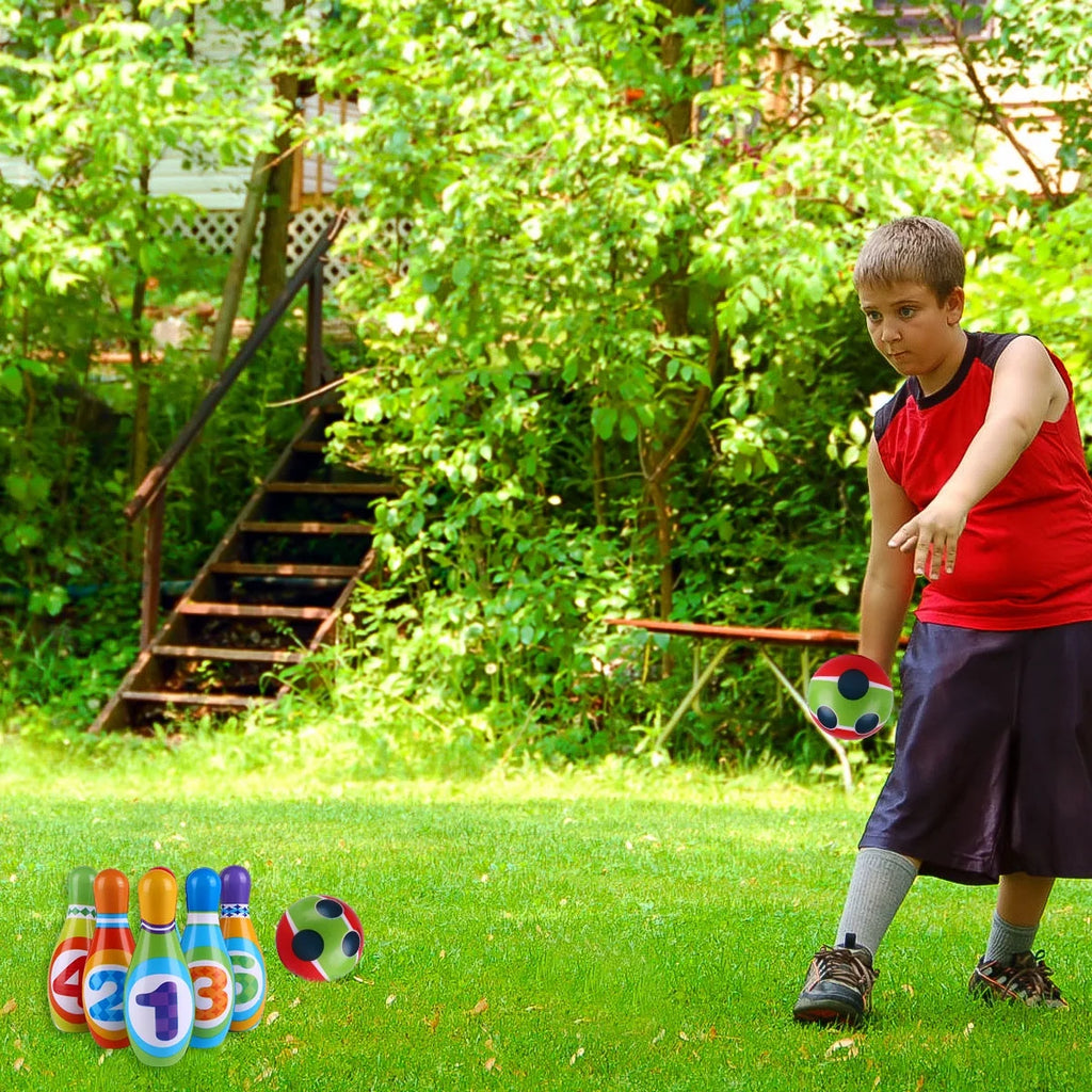 Portable Family Bowling Game Toys for Kids Indoor Outdoor I892055