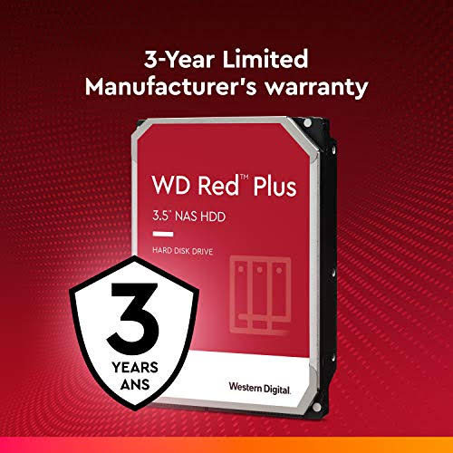 WD Red Plus NAS 10 TB Internal HDD - WD101EFAX - SATA 6Gb/s Q533055