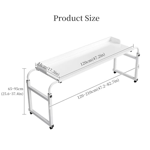 Adjustable Height Overbed Table with Wheels Z43884
