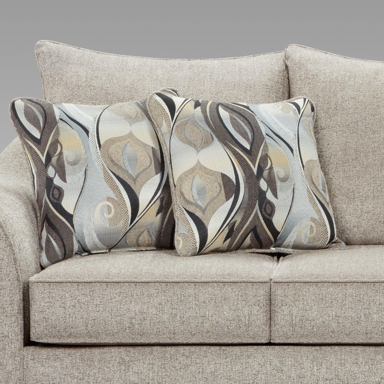 Roundhill Furniture Pillowback Loveseat F333504