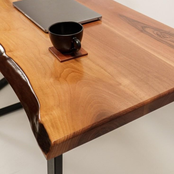 Live Edge Walnut Wooden Table, Kitchen Dining Table, Live Edge Desk, Wooden Desk, Writing Desk, Rustic Wood Table, Wood Counter, Decoration (30" x 60" (77 cm x 153 cm))