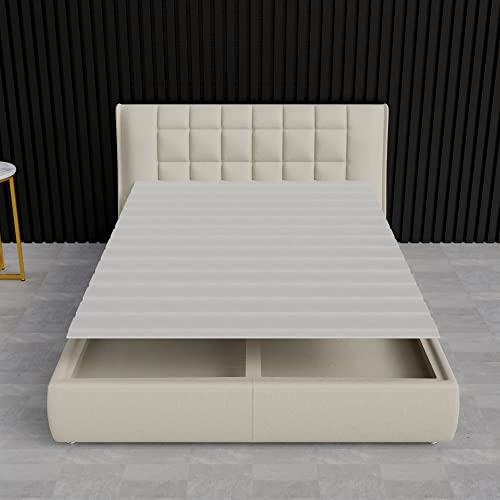 Twin XL Grey 0.75-Inch Heavy Duty Wooden Bunkie Board with Cover V119228