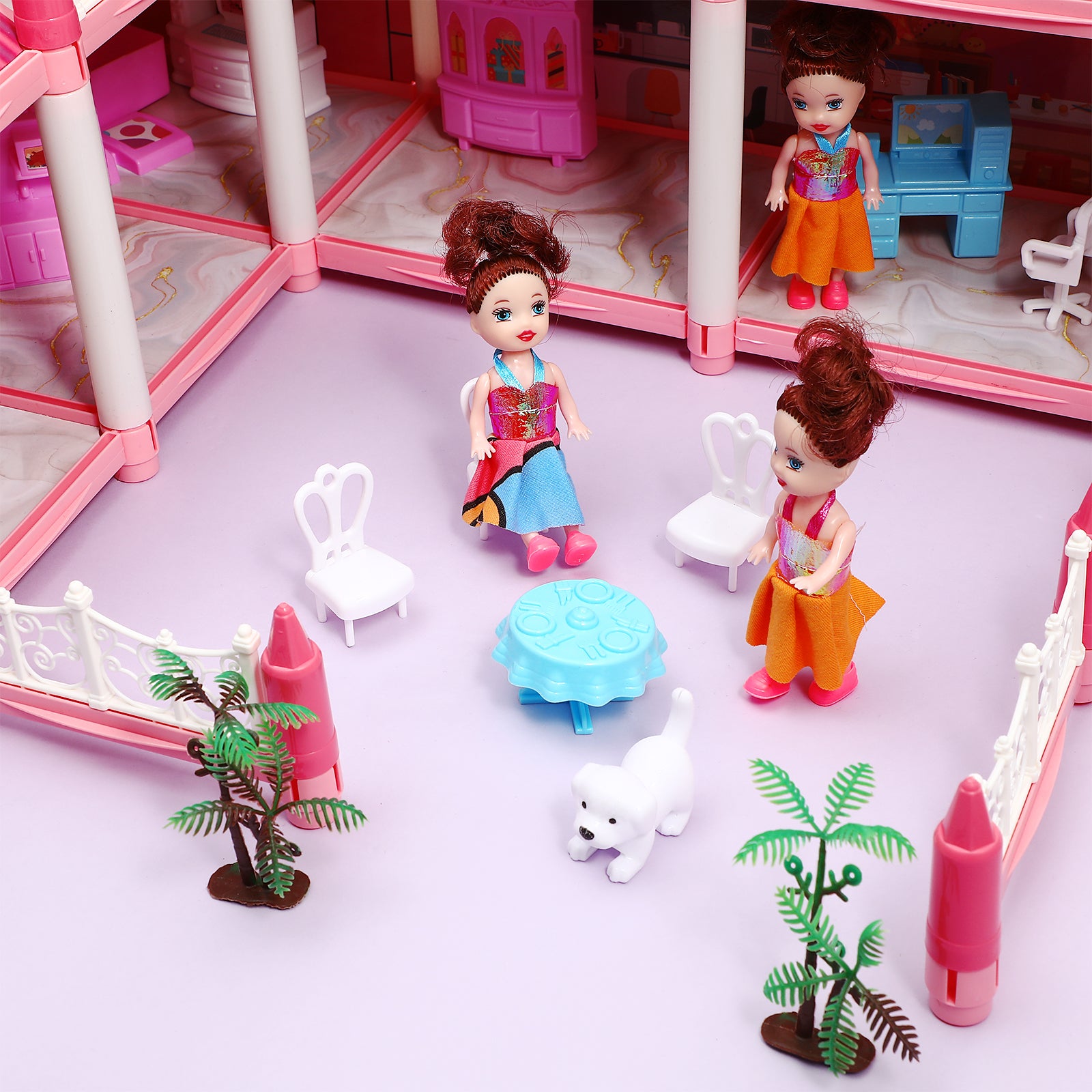 Children's Play House Princess Mansion Dollhouse Toy with Accessories F36147